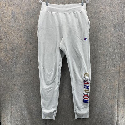 Champion Sweatpants Women Medium Gray Jogger Pants Reverse