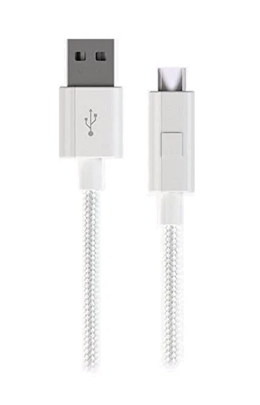 Verizon Charging Cable 6 Feet Micro USB to USB-A With LED BLACK GREY PINK WHITE - Image 2 of 4