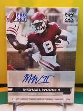2022 Pro Set - Rookie Auto # PSA-MW2 Michael Woods ll (RC) - Oklahoma Sooners 