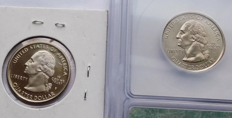 7 State Quarters 1999 DE, 2000 MA, 2001 VT, 2002 MS, 2003 NH/ME, 2006 NV, Proof+ - Image 4 of 4