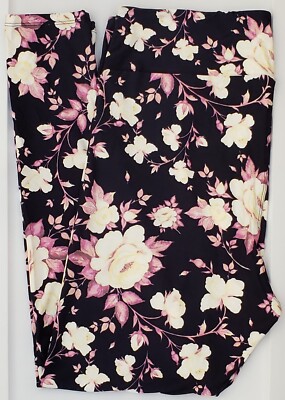 TC2 LuLaRoe Tall & Curvy2 Leggings Roses Flowers NWT T30
