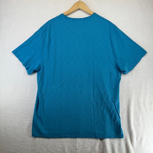 Buffalo David Bitton Mens Size 2XL Solid Turquoise Graphic Short Sleeve T-Shirt - Picture 6 of 8