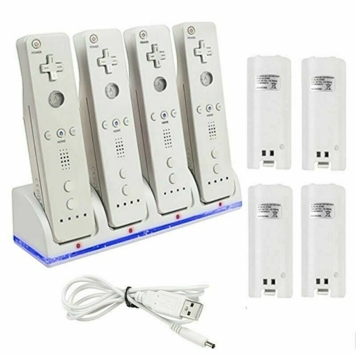 For Wii / Wii U Remote Controll Battery Pack Rechargeable & Charger Dock Station - Picture 8 of 33