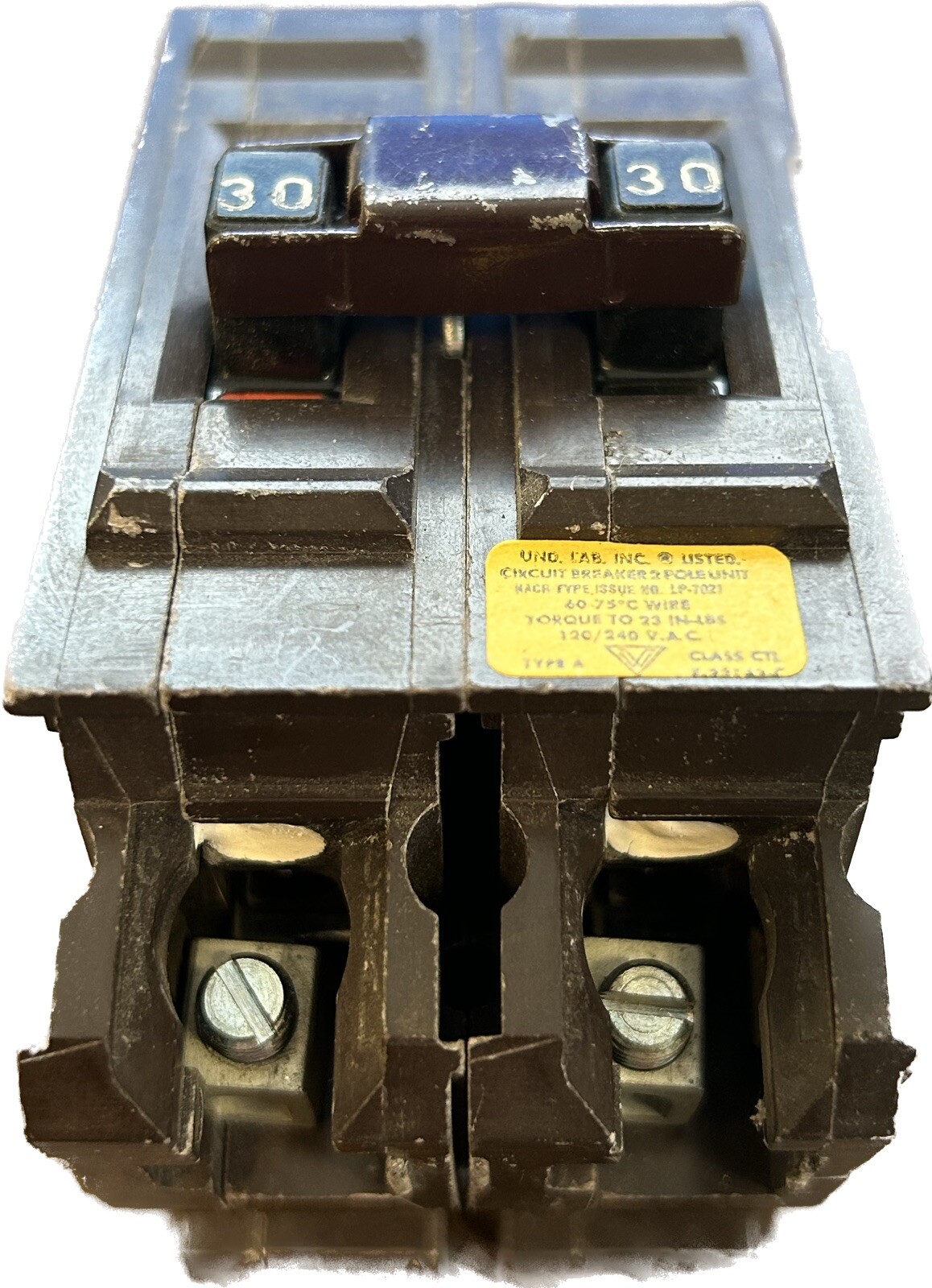 Wadsworth Circuit Breaker 2 Pole 30Amp 120/240 V.A.C Type A eBay