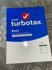 intuit turbotax BASIC FEDERAL RETURNS & FEDERAL E-FILE CD PC / MAC ~ 2022 ~ New