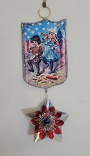 Vintage AMERICANA Welcome SIGN 4th of July Deck Porch Wall Door Hanger Plaque