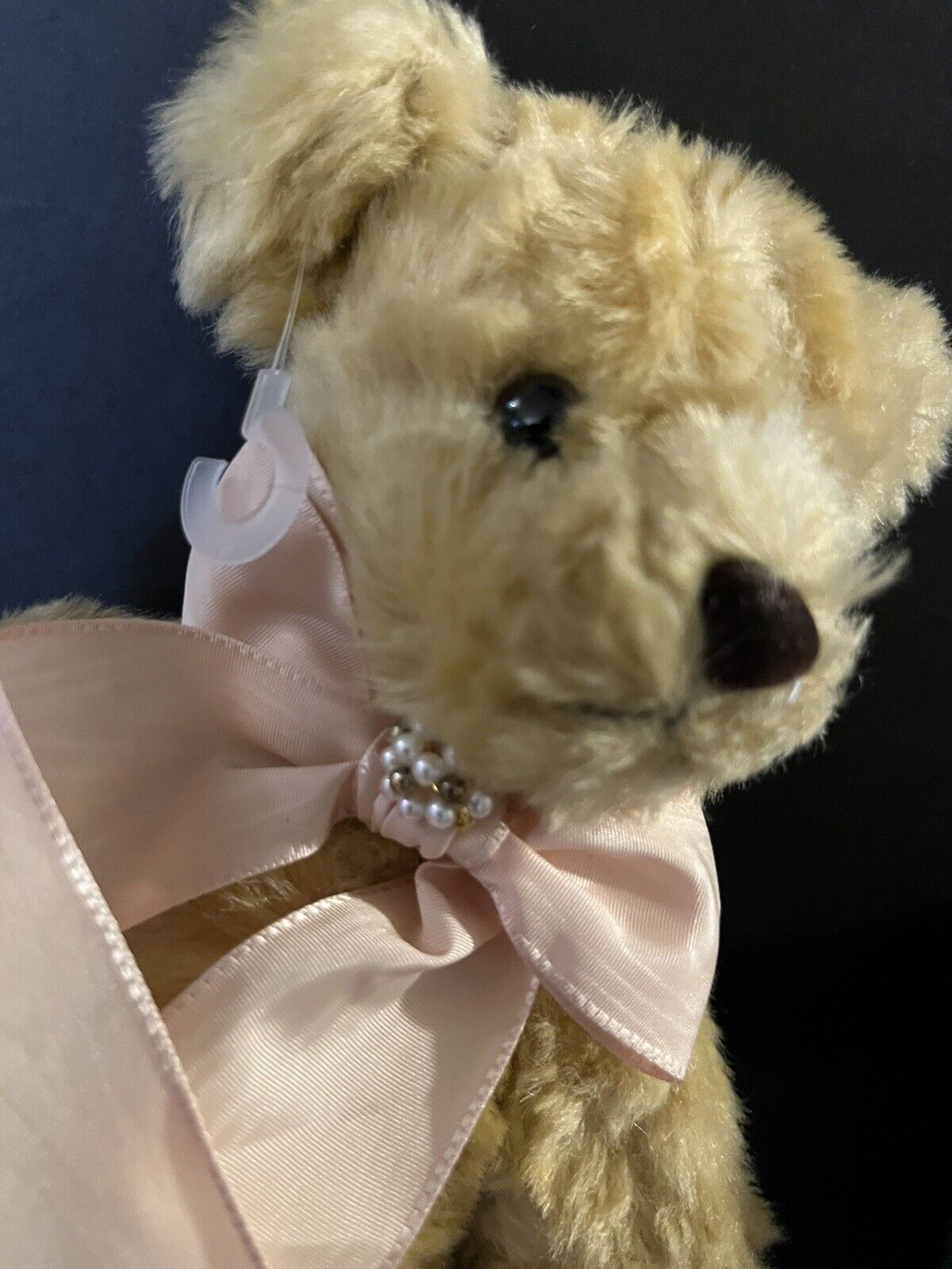Teddy Bear Mikimoto Plush Toy With Pearl 10” - image 2