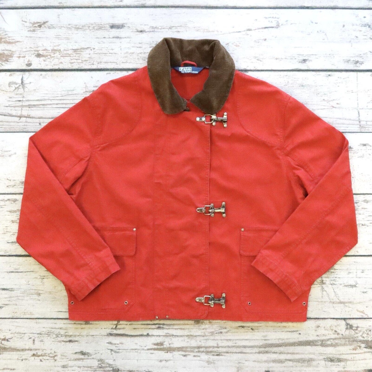 【極美品】Polo by Ralph Lauren Fireman Jacket POLO Ralph Lauren Fireman 80s Chore Jacket Mens L denim