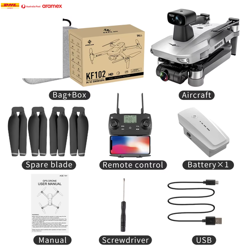 New KF102 Professional Drone Dual Camera Brushless Drone 8K Wide Angle Shooting