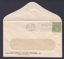 1935 KING GEORGE V PRE-DECIMAL STAMP GENERAL ELECTRIC W/F COMMERCIAL COVER #B124