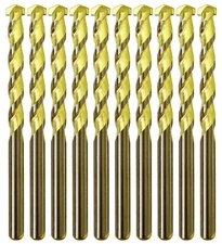 1/2" Masonry Drill Bit Set Carbide Tip Golden Flute Concrete Drill Bits-10Pcs