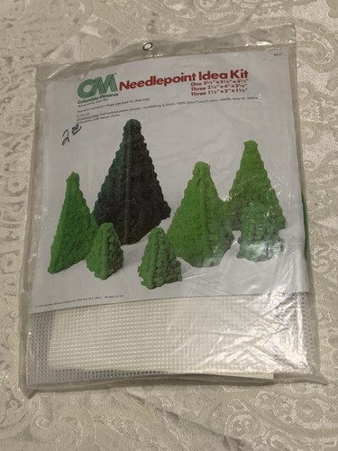 Kit punto ago albero di Natale COLUMBIA MINERVA nuovo con scatola vintage 1978 8241 - Foto 2 di 12