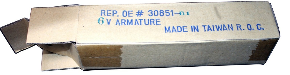 30851-61 6V Generator Armature Harley Davidson Flathead Sportster