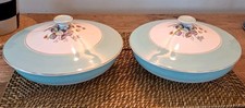Crown Ducal Strawberry Fair Hand Tinted Lidded 21cm Serving Bowls