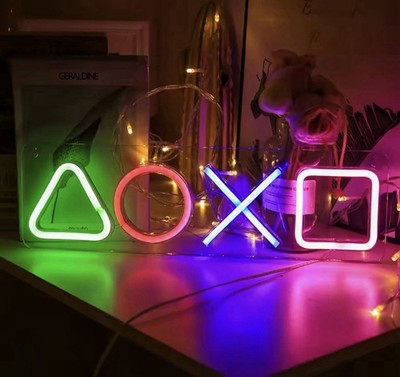 Spiel Icon Licht Atmosphäre Neon Ornament Playstation Schild LED Wand Nacht Lampe
