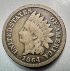 1864  COPPER NICKEL  INDIAN CENT   GOOD  #1122