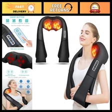 Deep Tissue Shiatsu Back & Neck Massager with Heat, Electric Massage Pillow - Pe
