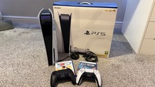 Sony PlayStation 5 PS5 Disc Edition With 2 Controllers, Games and Cables Boxed