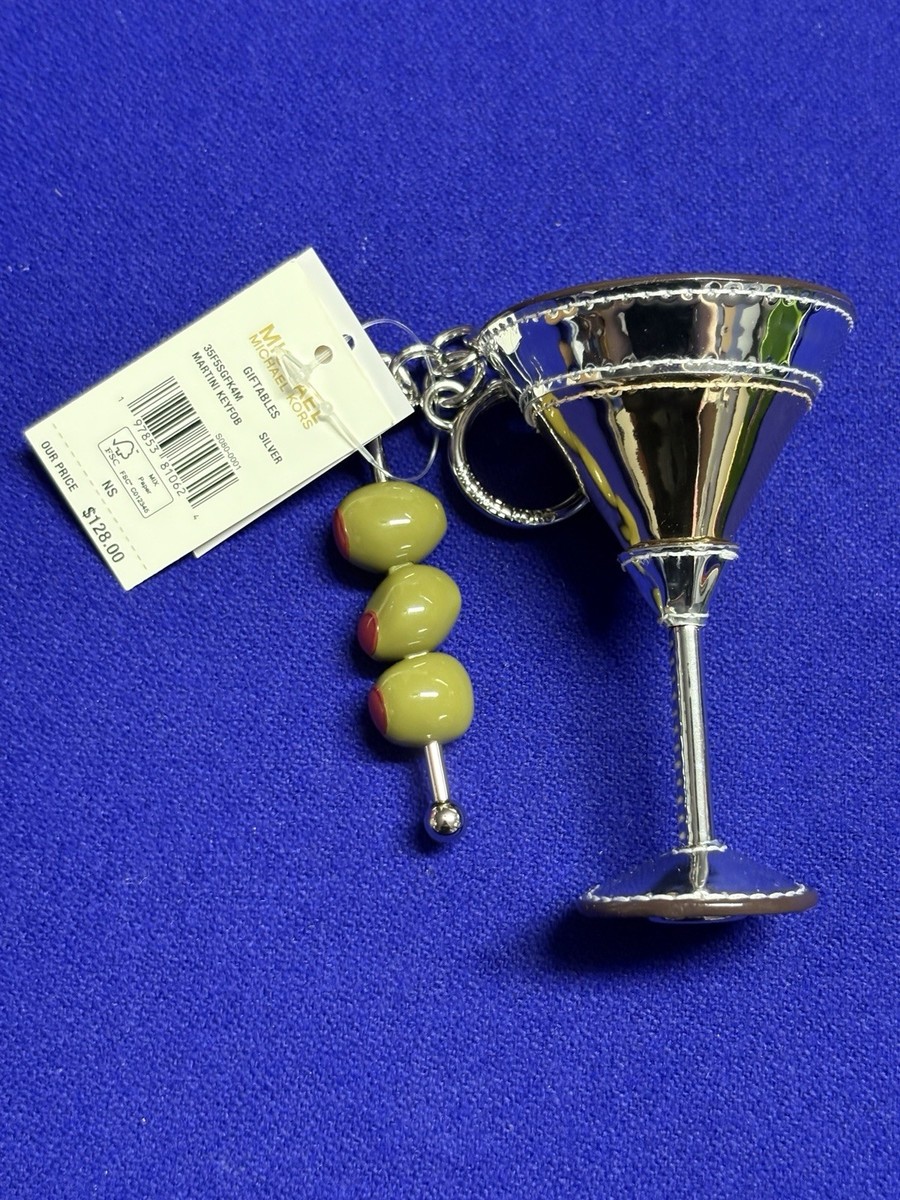 Michael Kors Martini Bag Charm Keychain Las Vegas Silver NEW | eBay