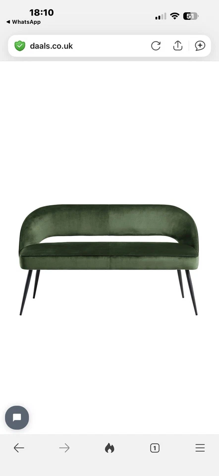 3 Seater Dining Room Bench Chair Upholstered - Image 3 of 3