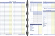 Adams Bookkeeping Record Book, Weekly Format, 8.5 x 11 Inches, White 
