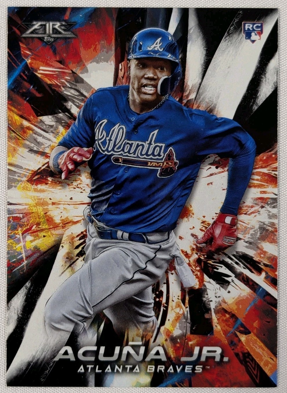 RC 🔥  2018 Topps Fire Ronald Acuna Jr Ronald Acuna #109 Rookie RC BRAVES