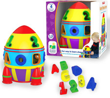 Early Learning - Rocket Shape Sorter - Toddler Toys  Gifts for Boys  Girls Age