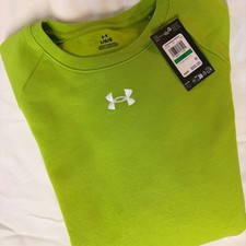 Image of Under Armour  Rival Fleece Crew Sweatshirt Lime Green