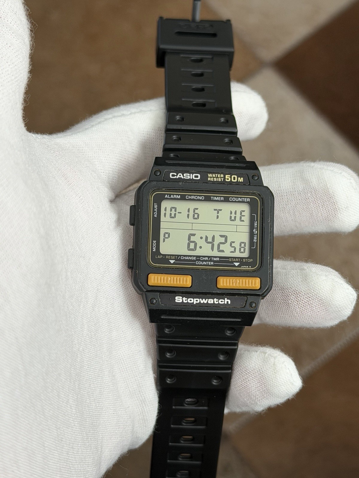 Rare Vintage Casio S-50W Stopwatch Men’s Digital Sports Watch JDM 80s Module 211