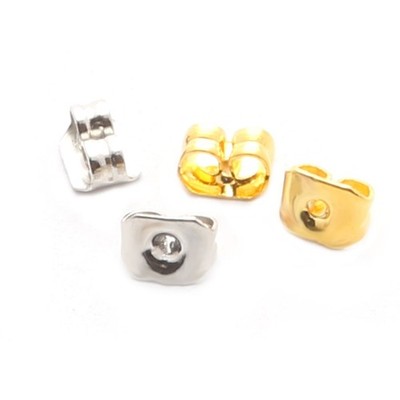 Gold Silber Schmetterling Rücken Pin Ohrstecker Ohrringe Stopper Schnörkel Sicherheit UK