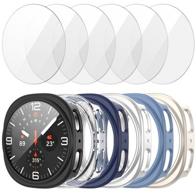 Galaxy Watch 8 40mm Screen Protector-[6+6]Pack Protective case+Tempered Glass...