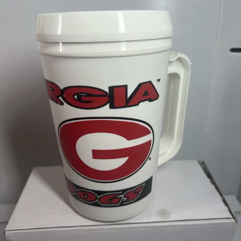 Vintage Georgia Bulldogs Large Insulated Mug Cup 22oz. USED - Image 4 of 4