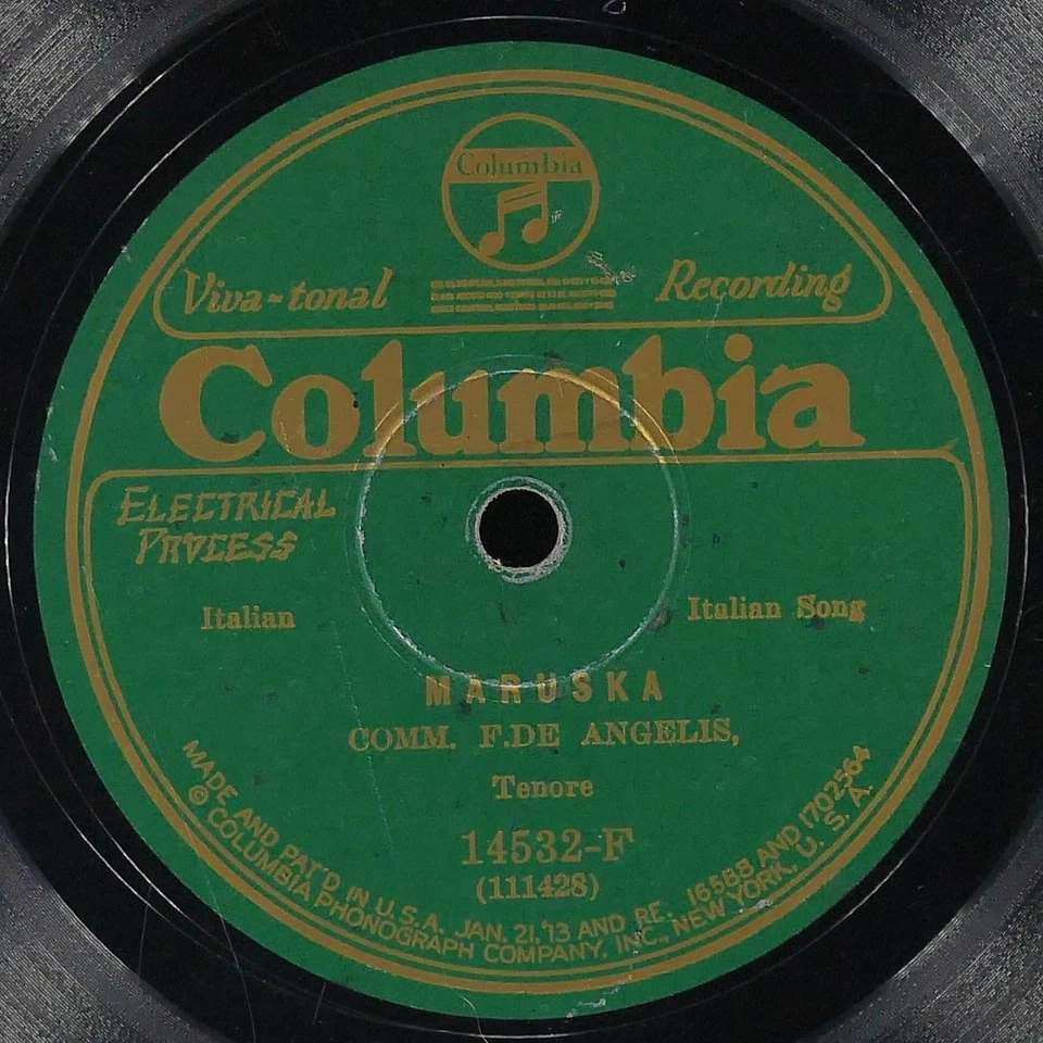 FORTUNATO DE ANGELIS Un Mazzolin Di Fiori / Maruska COLUMBIA 14532-F VG- 78 - Image 3 of 4