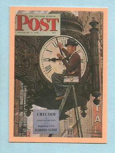 1993 Comic Images Norman Rockwell Saturday Evening Post The Clock Mender #57