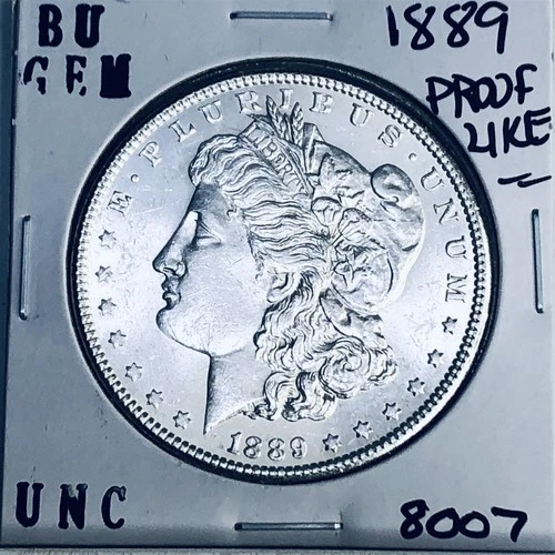 1889 BU GEM MORGAN SILVER DOLLAR UNC MS+++ U.S. MINT RARE COIN 8007