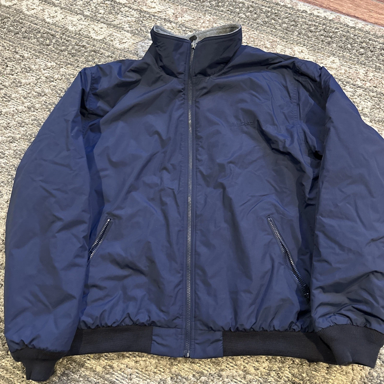 LL Bean Full Zip Fleece Jacket Adult Size XXL Regular 3M Insulate 205107 Coat