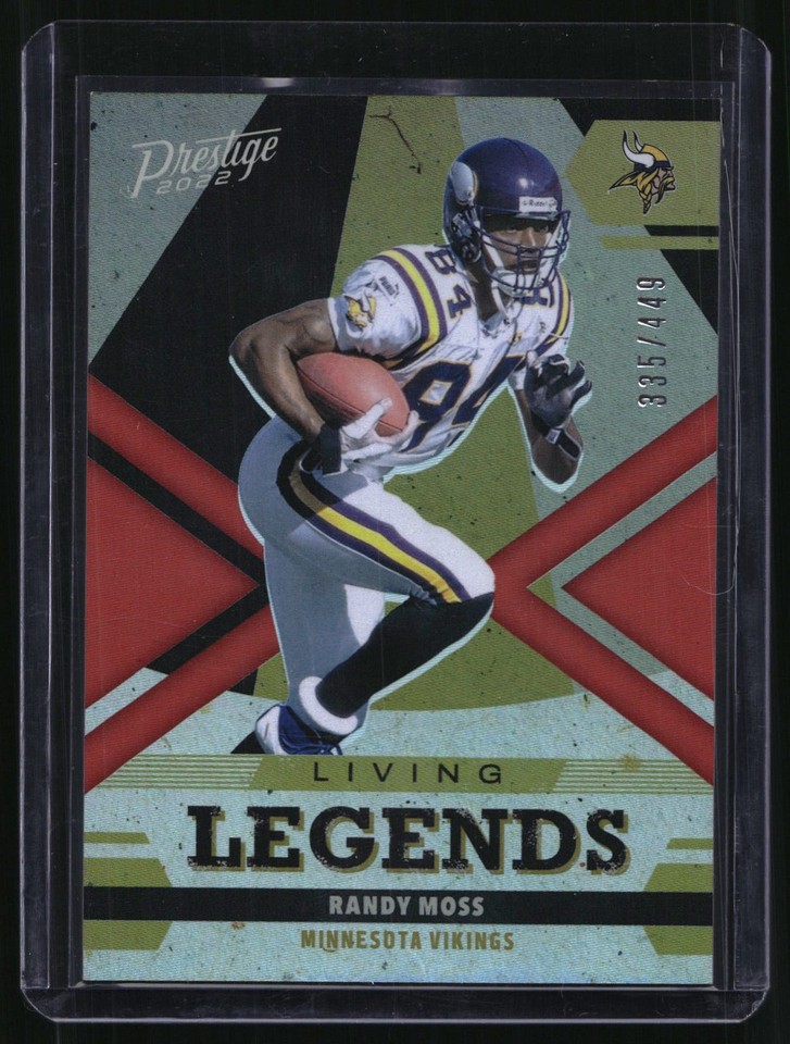 2022 Panini Prestige Living Legends #LL-1 Randy Moss 335/449 Vikings
