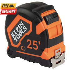 25ft Heavy Duty Tape Measure Double Hook Nylon Blade Belt Clip Tool