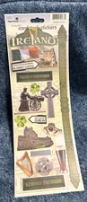 Extra Large Paper House Cardstock Stickers IRELAND Sticky Pix 4.5" x 12" NEW *