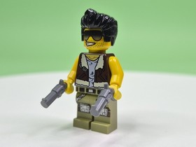 LEGO Monster Fighters Frank Rock Minifigure mof015 w/ Revolvers - DAMAGED HAIR