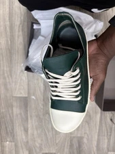 Rick Owens Ramones Low leather Green