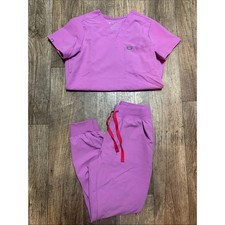 FIGS Pink Cloud Two Piece Scrub Set