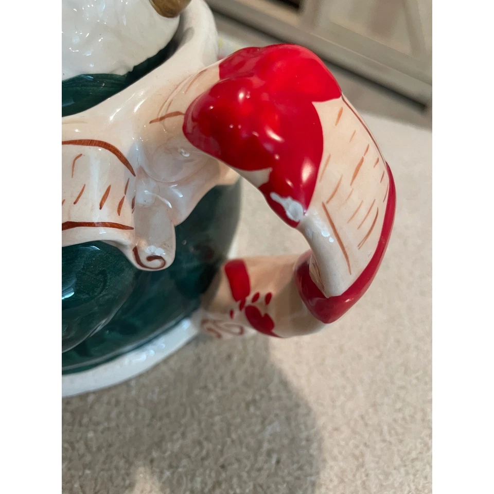 Tetera de cerámica de Papá Noel decoración navideña decoración festiva Foto 4 de 4