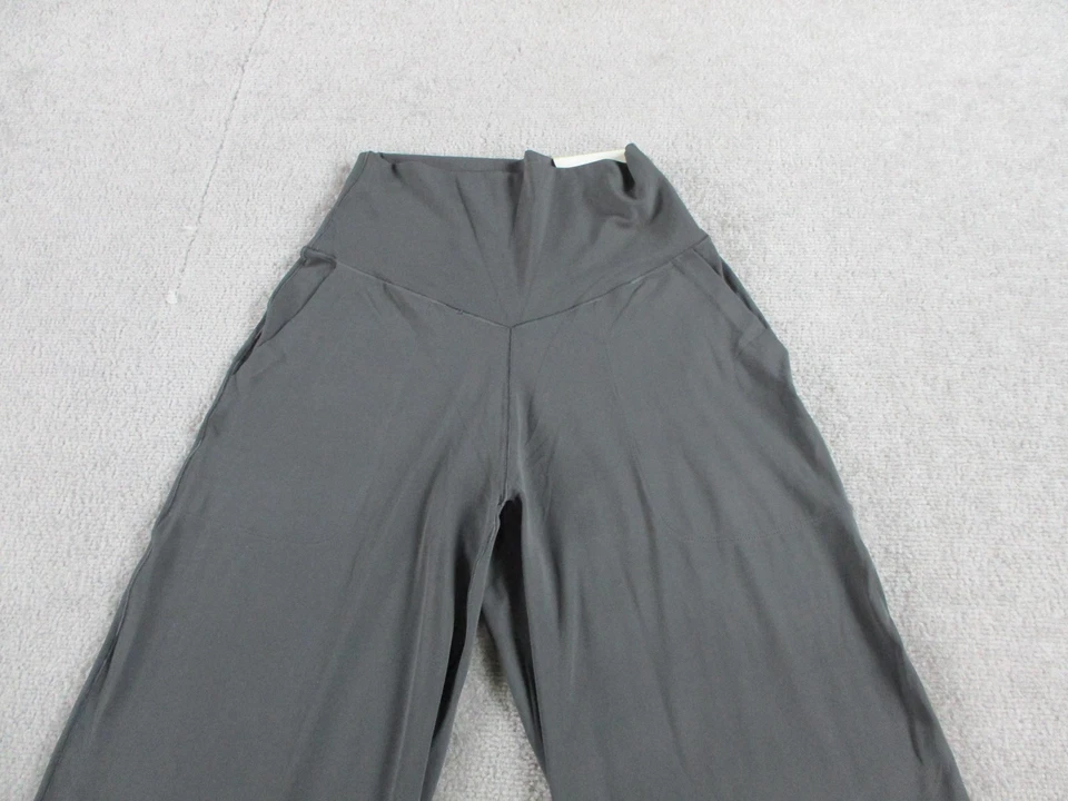 Pantalón OFFLINE by Aerie Mujer Pequeño Gris Tiro Alto Pierna Ancha Real Me XTRA Foto 2 de 4