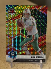 2021 Panini Mosaic Dan Marino FUSION RED/YELLOW /80 #123 - Miami Dolphins
