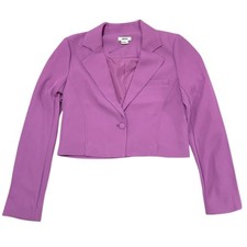 Jason Wu Single-button Cropped Tailored Blazer in Lavender size Small