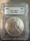 2023 American Silver Eagle $1 Graded MS70 by ICG 🔥