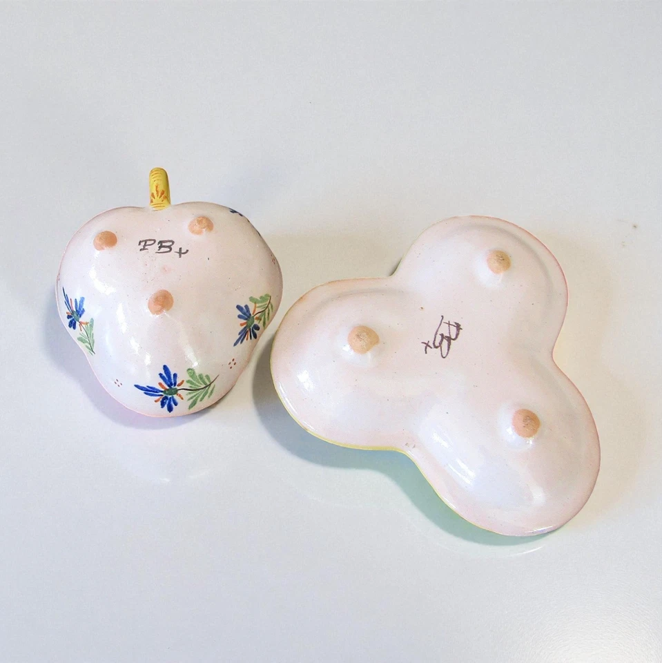 Malicorne. Pouplard Béatrix. Tasse et soucoupe en faïence décor de personnages - Photo 3/3