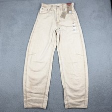 Levis Cinch Barrel Jeans Womens 25x31 Khaki Tan Denim High Rise