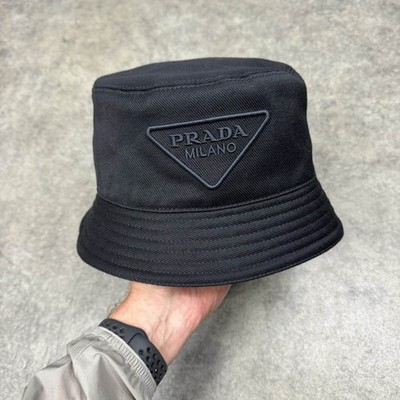 Prada Milano Fischerhut schwarz Baumwolle UVP 550£